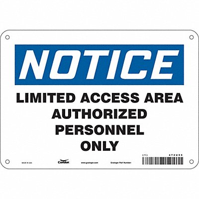 Safety Sign 7 in x 10 in Aluminum