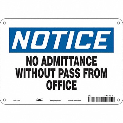Safety Sign 7 in x 10 in Polyethylene