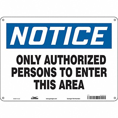 Safety Sign 10 inx14 in Aluminum