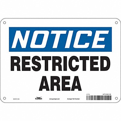 Safety Sign 7 in x 10 in Aluminum