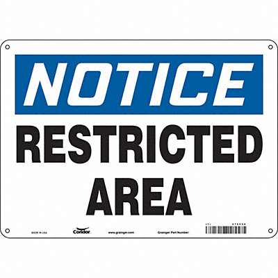Safety Sign 10 in x 14 in Aluminum