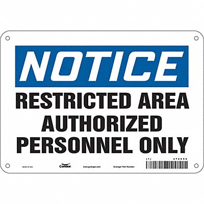 Safety Sign 7 inx10 in Polyethylene