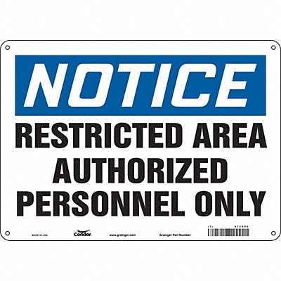 Safety Sign 10 inx14 in Polyethylene