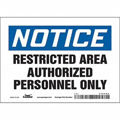 Safety Sign 5 inx7 in Vinyl