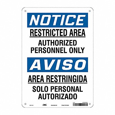 Safety Sign 14 inx10 in Polyethylene