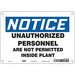 Safety Sign 7 in x 10 in Aluminum
