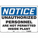 Safety Sign 14 in x 20 in Polyethylene
