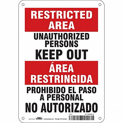 Safety Sign 10 in x 7 in Aluminum