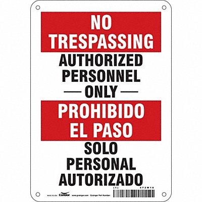 Safety Sign 10 inx7 in Polyethylene