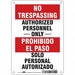 Safety Sign 10 inx7 in Polyethylene