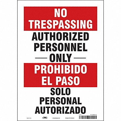 Safety Sign 14 in x 10 in Vinyl