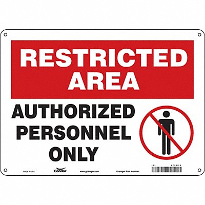 Safety Sign 10 inx14 in Aluminum