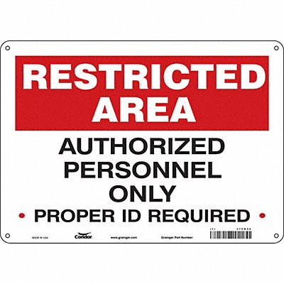 Safety Sign 10 inx14 in Aluminum