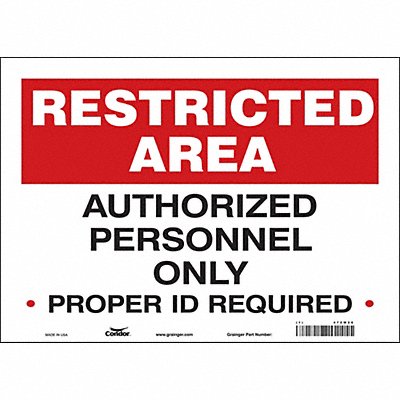 Safety Sign 10 in x 14 in Vinyl