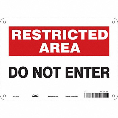 Safety Sign 7 in x 10 in Aluminum