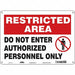 J7025 Safety Sign 10 inx14 in Polyethylene