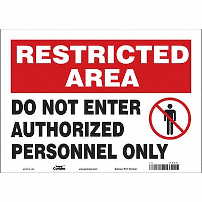 J7025 Safety Sign 10 inx14 in Vinyl