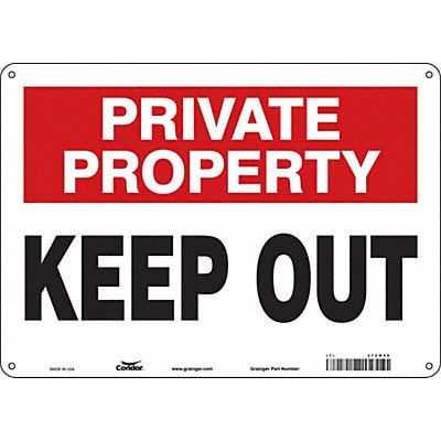 Safety Sign 10 in x 14 in Aluminum