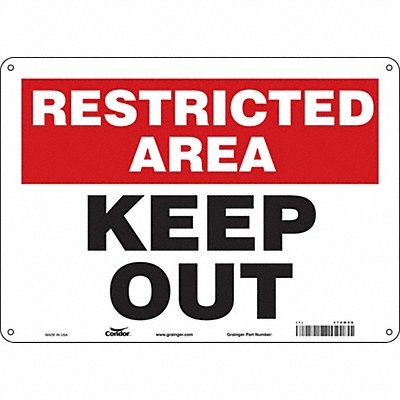 Safety Sign 10 inx14 in Polyethylene