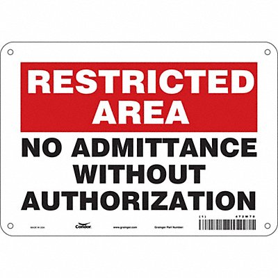 Safety Sign 7 in x 10 in Aluminum