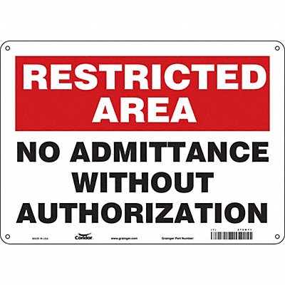 Safety Sign 10 inx14 in Aluminum