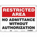 Safety Sign 10 in x 14 in Polyethylene