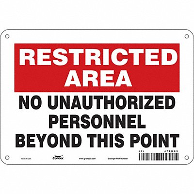 Safety Sign 7 inx10 in Polyethylene