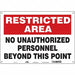 Safety Sign 14 inx20 in Polyethylene