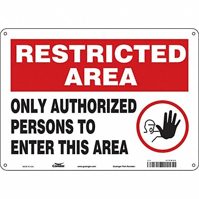 Safety Sign 10 inx14 in Aluminum