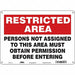 Safety Sign 10 in x 14 in Aluminum