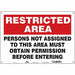 Safety Sign 14 inx20 in Aluminum
