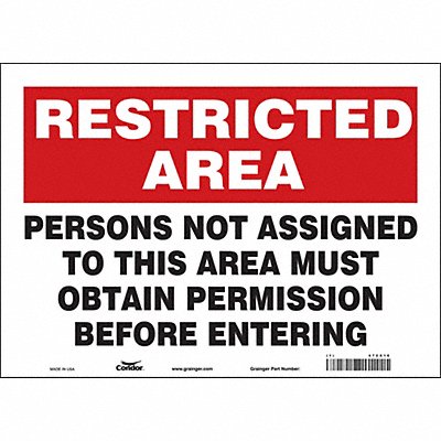 Safety Sign 10 in x 14 in Vinyl