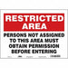 Safety Sign 10 in x 14 in Vinyl