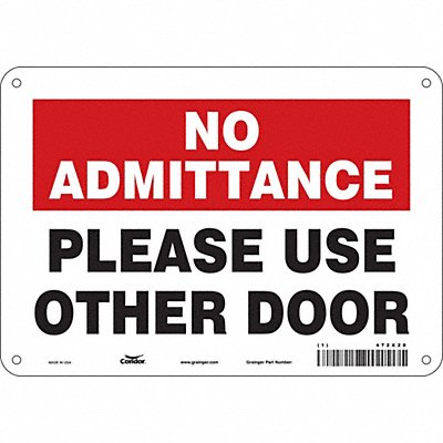 J7918 Safety Sign 7 in x 10 in Polyethylene