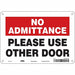 J7918 Safety Sign 7 in x 10 in Polyethylene