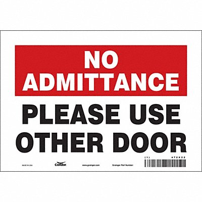 J7918 Safety Sign 7 in x 10 in Vinyl