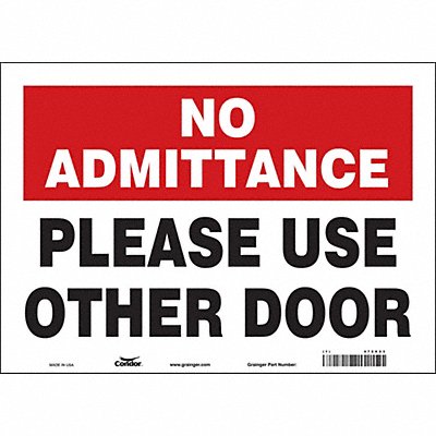 J7918 Safety Sign 10 in x 14 in Vinyl