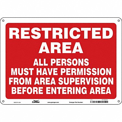 Safety Sign 10 in x 14 in Aluminum