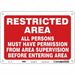 Safety Sign 7 in x 10 in Polyethylene