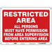 Safety Sign 10 in x 14 in Polyethylene