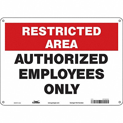Safety Sign 10 inx14 in Polyethylene