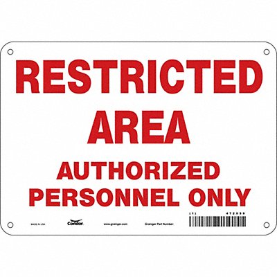 Safety Sign 7 in x 10 in Aluminum