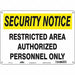 Safety Sign 10 in x 14 in Aluminum