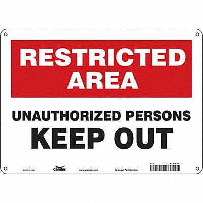 Safety Sign 10 inx14 in Aluminum