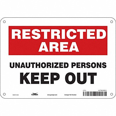 Safety Sign 7 inx10 in Polyethylene