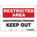Safety Sign 7 inx10 in Polyethylene