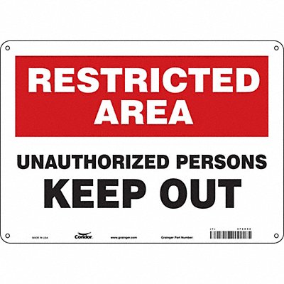 Safety Sign 10 inx14 in Polyethylene