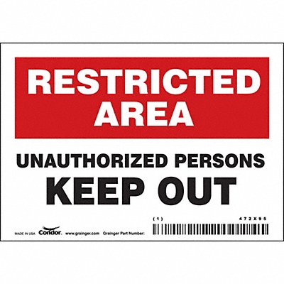 Safety Sign 3.5in x 5in Vinyl