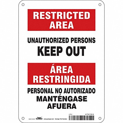 Safety Sign 10 inx7 in Polyethylene