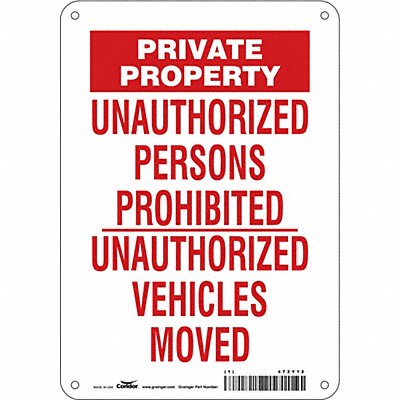 Safety Sign 10 inx7 in Polyethylene